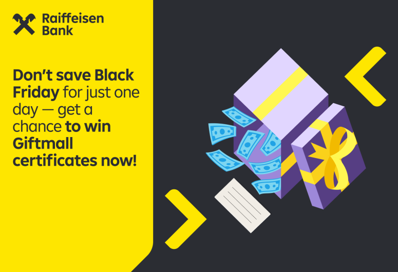 Win Giftmall certificates for Black Friday 🎁 | Raiffeisen Bank Aval