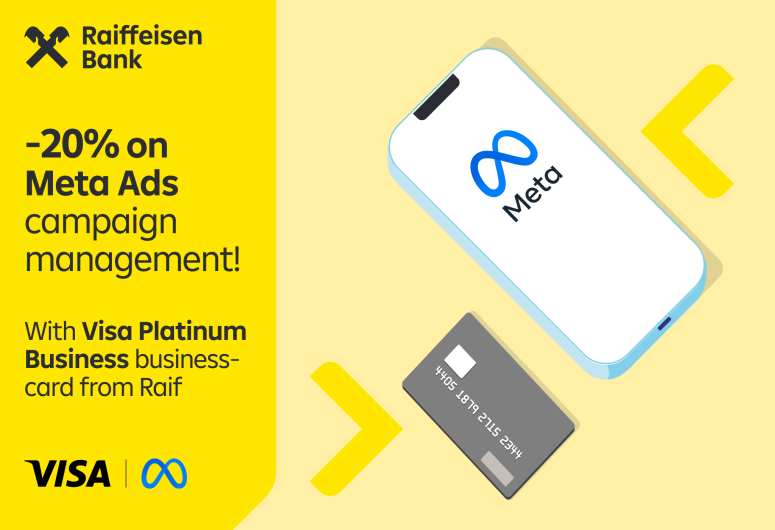 📈 Get 20% off Meta Ads management with Visa Platinum Business card from Raif! 💳 | Raiffeisen Bank Aval