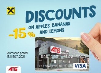 -15% discount on fruits with ATB card from Raif