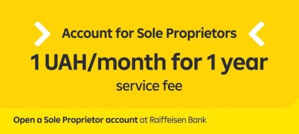 Individual entrepreneur in Raif: a whole year of account maintenance for only UAH 12