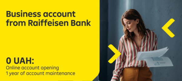 For legal entities: 12 months of account maintenance for 0 UAH