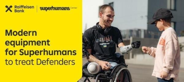 Equipment funded by Raiffeisen Bank is already helping treat patients at Superhumans